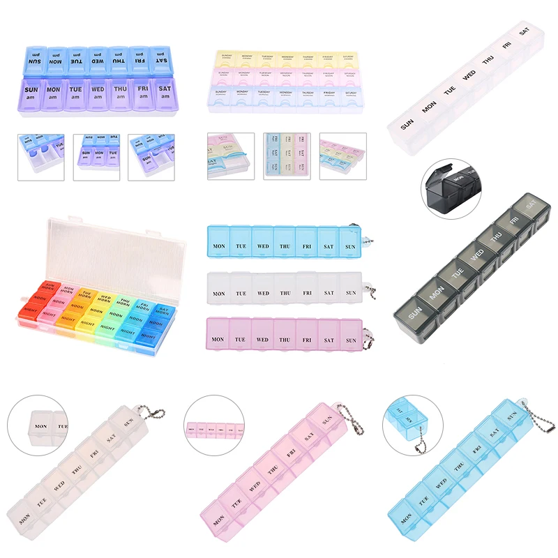 

7/14/21/28 ячеек, органайзер для лекарств