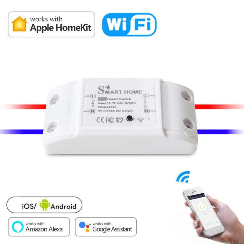 Умный дом Homekit электрический выключатель с поддержкой Wi-Fi работает приложением |
