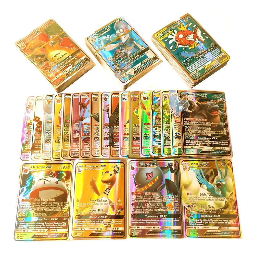 

20-300 шт. Новые блестящие карты Pokemon No Repeat английская версия GX EX VMAX тег команда Боевая торговая карта Лидер продаж детская игрушка