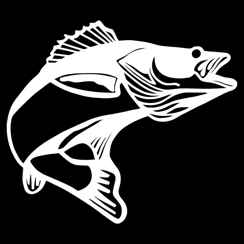 Volkrays модная Автомобильная наклейка Walleye Pickerel рыба аксессуары отражающая