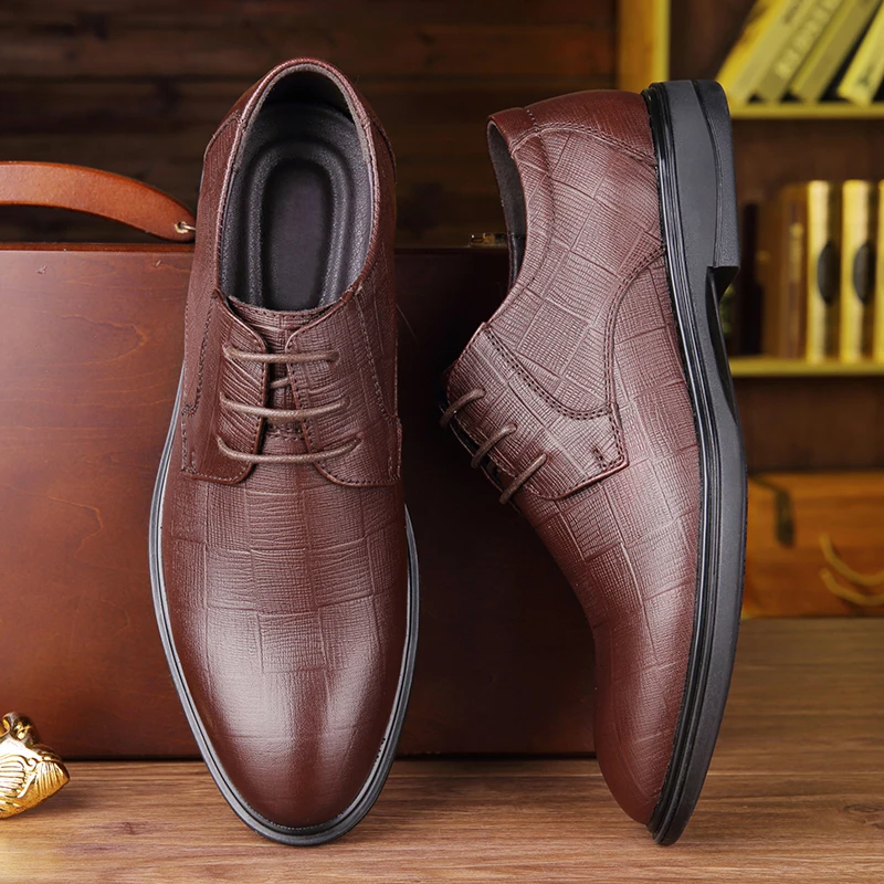 

Men Dress Shoes Fashion Formal Suit Men's Shoes Classic Business Genuine Leather Mens Oxfords Male Office Comfortable Footwear