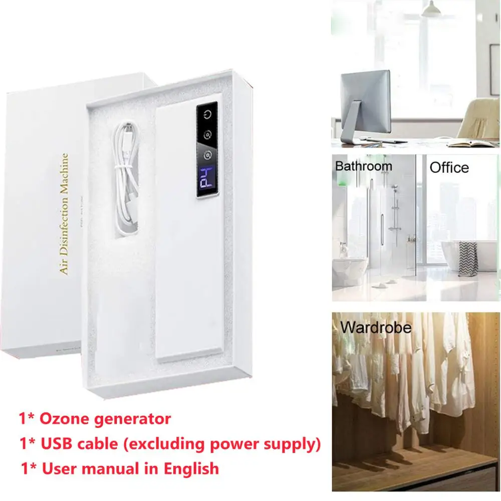 

O3 air purifier household ozone generator kitchen toilet water USB car household ozone deodorant