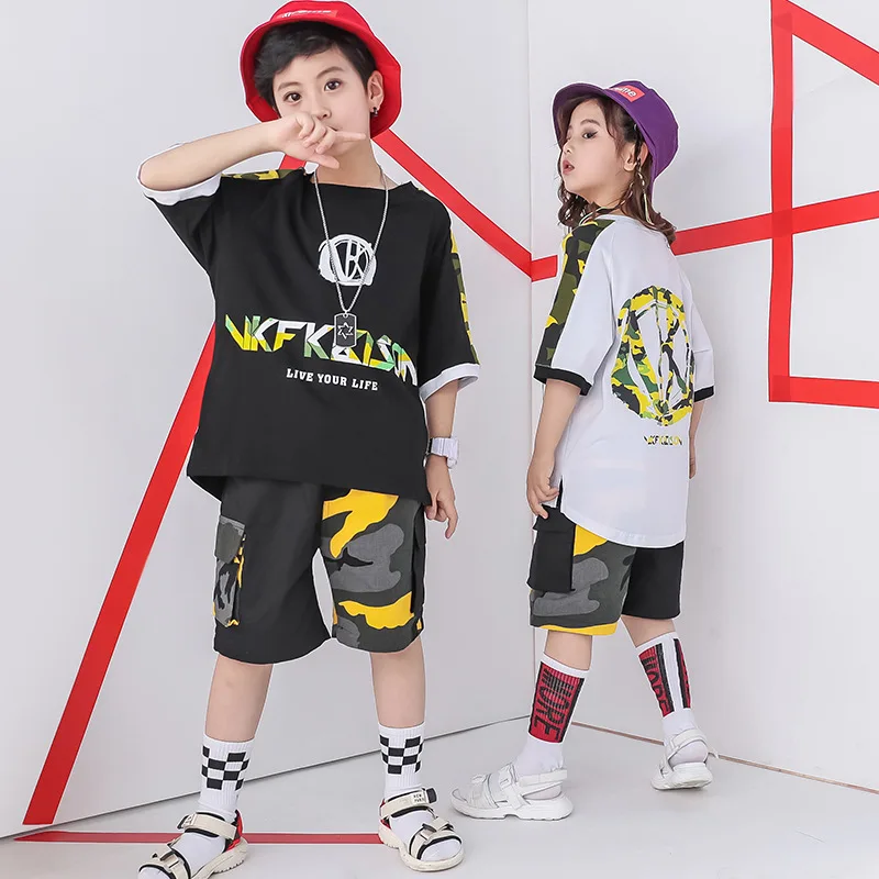 Костюм детский Камуфляжный с коротким рукавом на рост 110-180 см | Детская одежда и