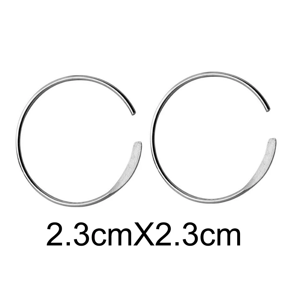 Silver 2.3cm Trusta, 925 пробы, серебряные серьги-кольца, каффы для ушей, клипсы, S925 серьги, подарок для женщин, девушек, подростков, хорошее ювелирное изделие, DS1467 - Окраска металла: Silver 2.3cm