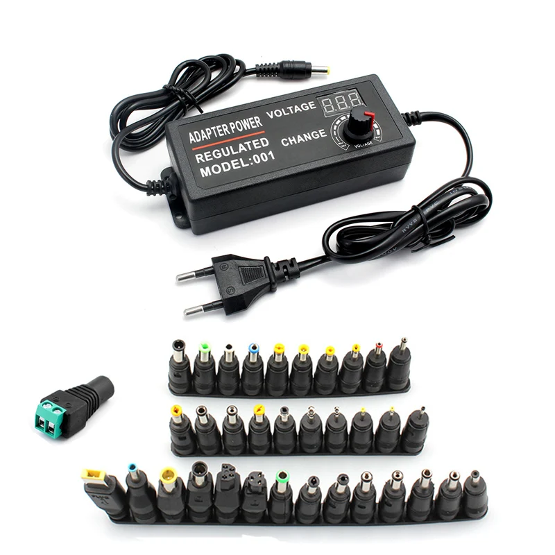 

Adjustable Adapter AC 220V 110V TO Adjustable Voltage 3V-24V 3V-12V 1V-24V 24V-36V 9V-24V 2A 3A 5A Female 8 34PCS Adapter Plug
