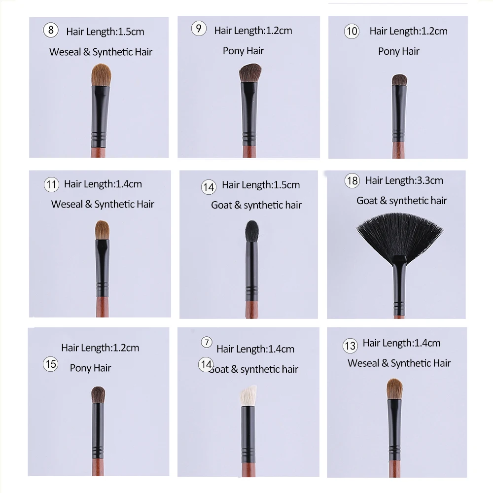 Профессиональная Кисть для растушевки теней из натурального козьего волоса