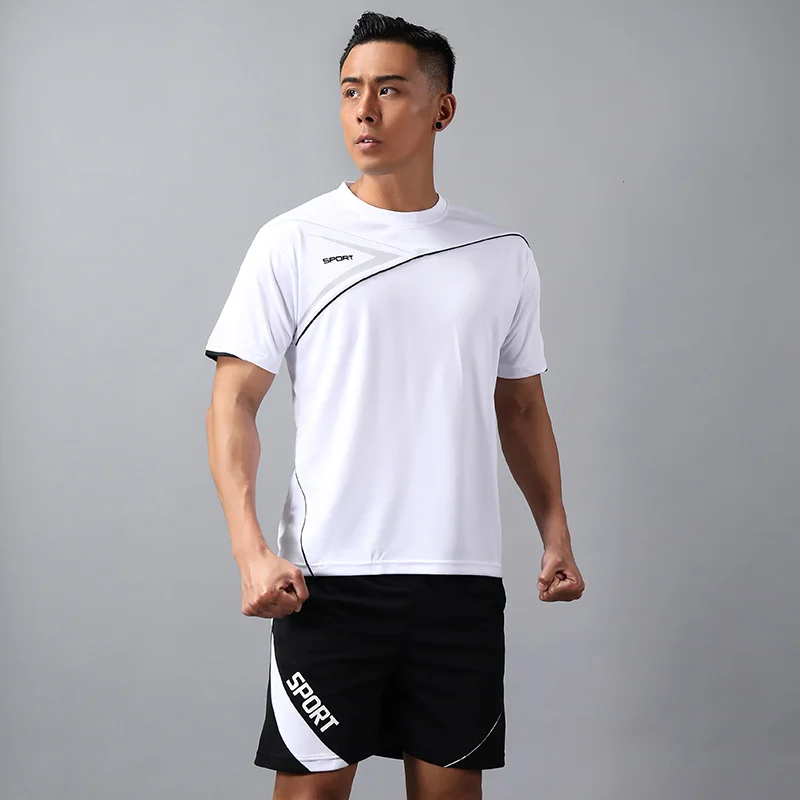 

NIGRITY 2020 Mens suit T shirt&shorts pant 2-piece sets New Fashion Casual O-Neck Knit Men's Pullovers Clothing Size M-5XL