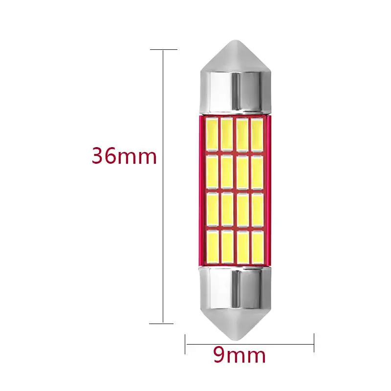 

4pcs Car Reading Light License Plate Light Led Light Car Roof Light Dc9v-30v 4014 Accessories Bulbs Durable License Light