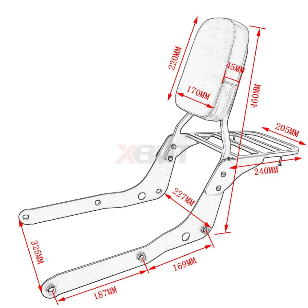 Багажная стойка для Honda Shadow Aero 750 VT750 VT750C 2004-2012 2005 2006 2007 2008 2009 2010 2011 | Автомобили и