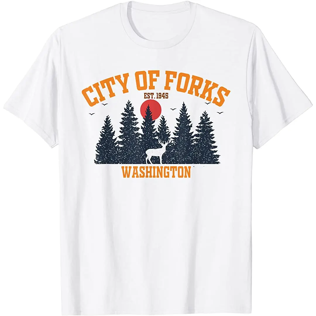 

Вашингтон с вилками, на открытом воздухе, футболка для отпуска WA