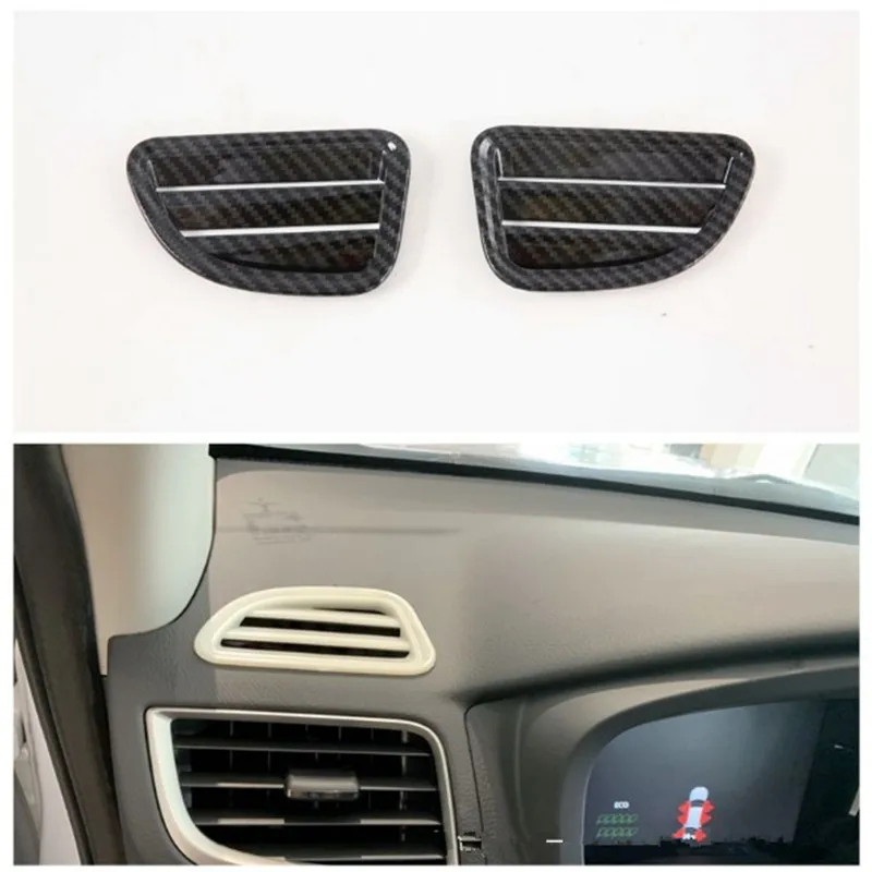 

Carbon Fiber Style Car Dashboard Air Outlet AC Cover Trim Fit for Mitsubishi Pajero 2020 Car Interior Styling