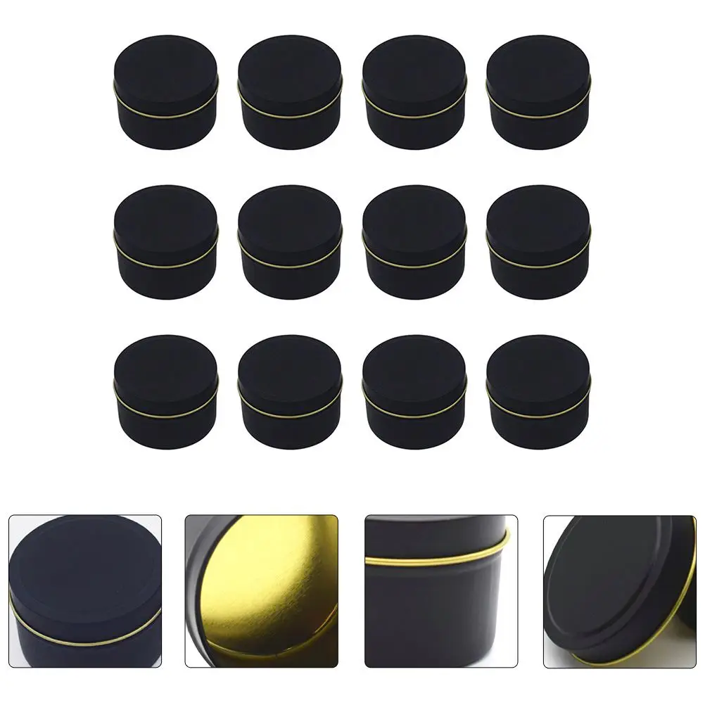 12 шт. старинная железная банка для свечей простое хранилище пустая соевого воска