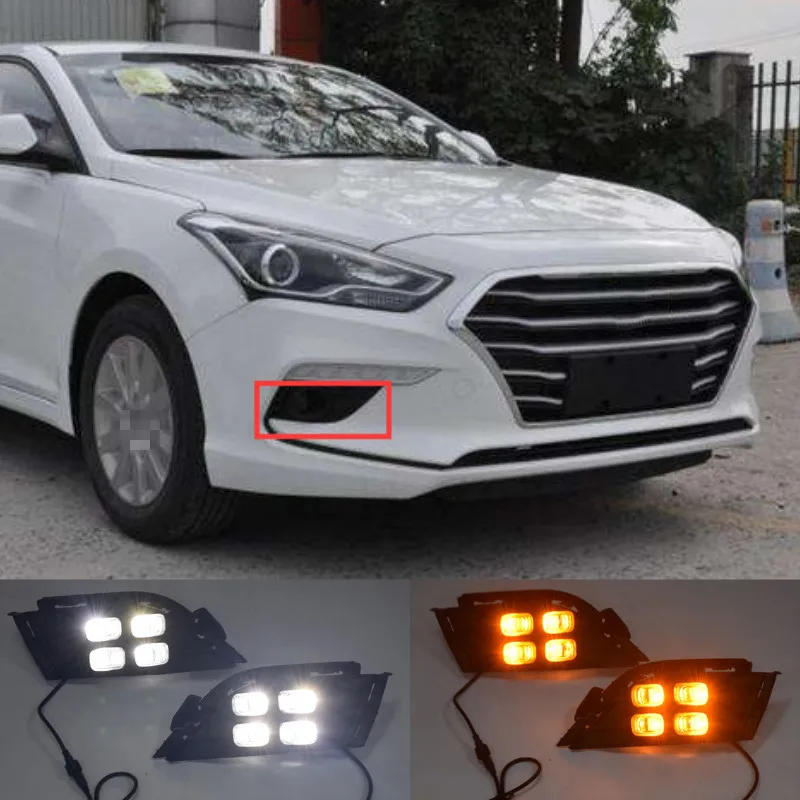 1 пара для Hyundai MISTRA 2017 2018 2019 Светодиодный дневной светильник лампа поворотного