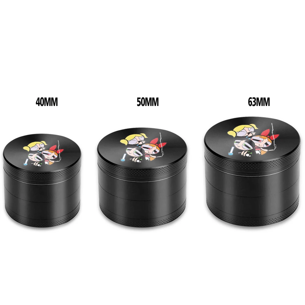 

40 мм 50 мм 63 мм цинковый розовый женский травяной измельчитель травы табак искусственный черный для Мужчины Девочки курение травы аксессуар...