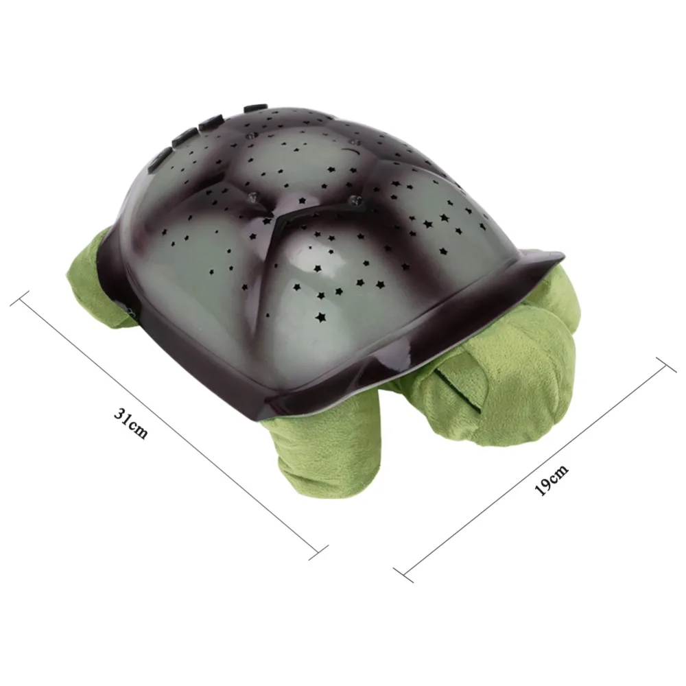 Night Lamp USB Powered Plush Bedroom Nightlight Coquimbo Sleeping Turtle Nursery Night Light With Baby Music Projector Star