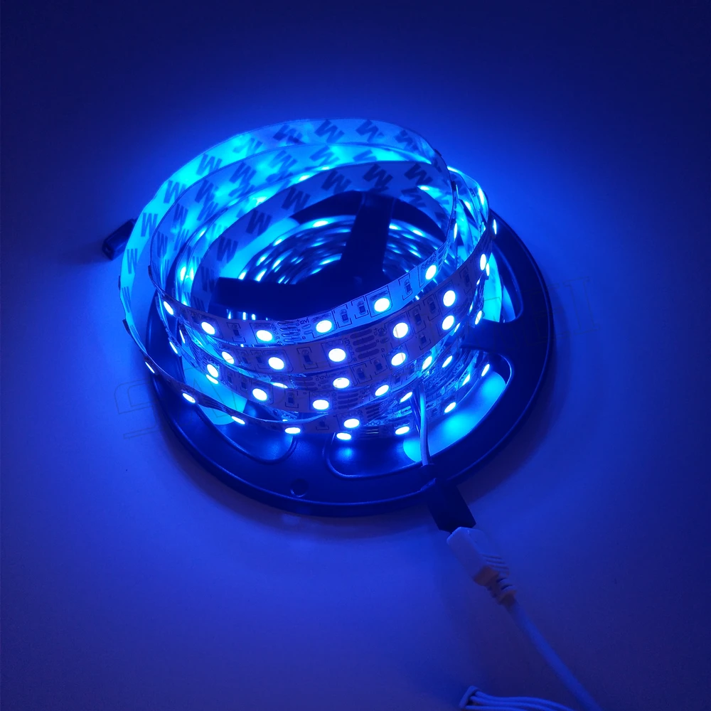 Новая версия 5 м/лот 60 светодиодов/м DC12V 5050 RGB гибкий светильник 300