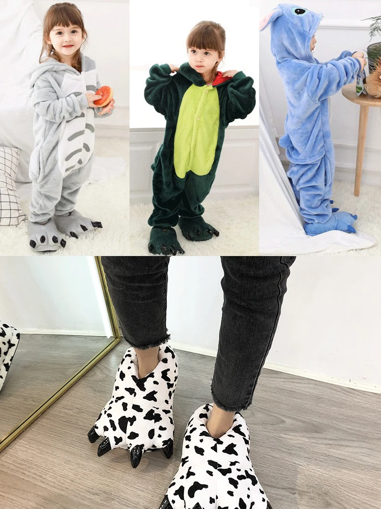 Домашние замшевые круглые хлопковые тапочки зимняя обувь с мультяшным медведем