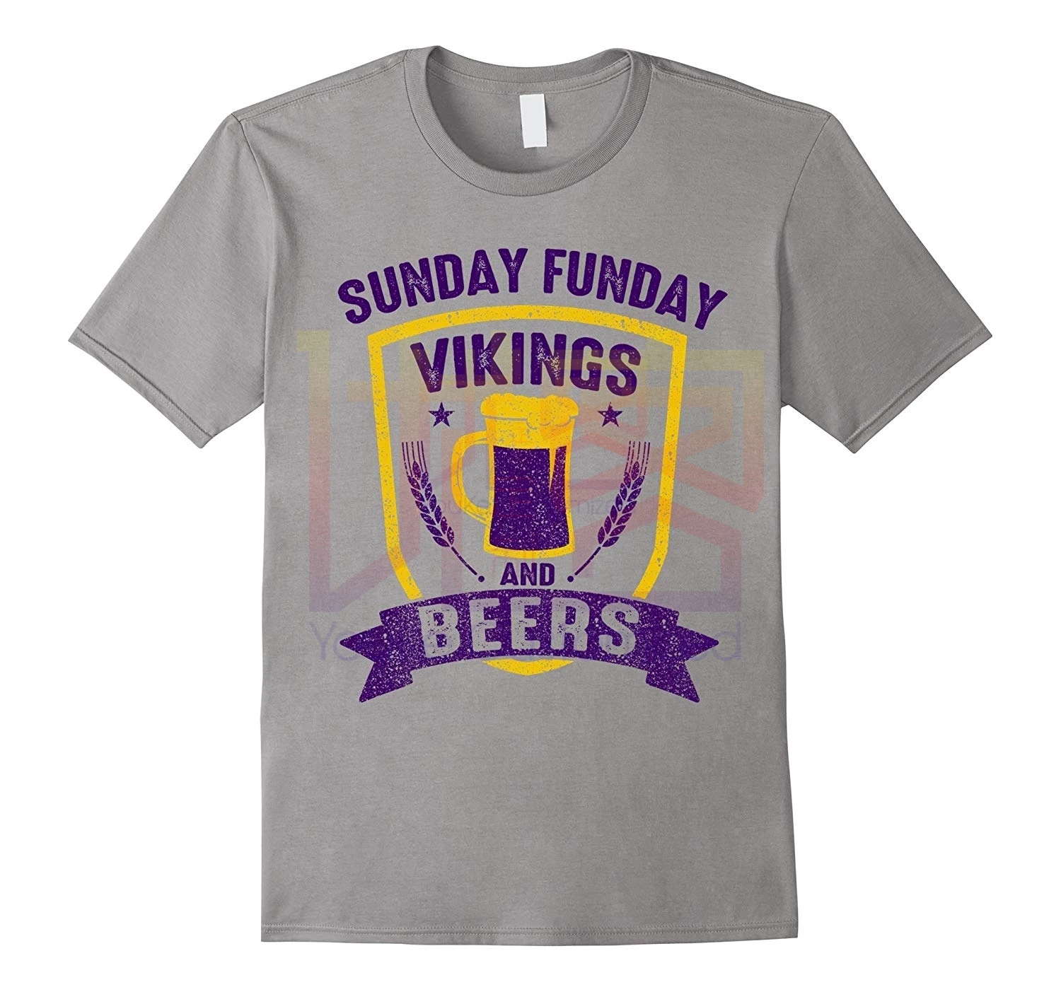 Мужская рубашка Sunday Funday Viking And Beers Minnesota Футбольная Футболка | одежда
