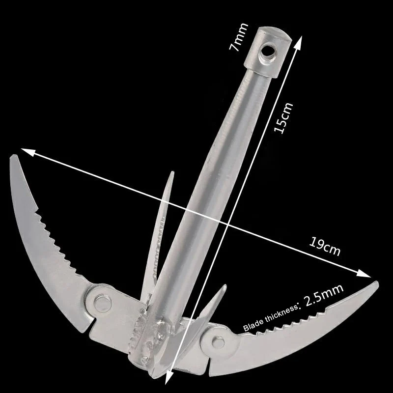 

High Quality Folding Boats Anchor Grappling Hook Survival Tool with Rope Fishing Supplies DOG88