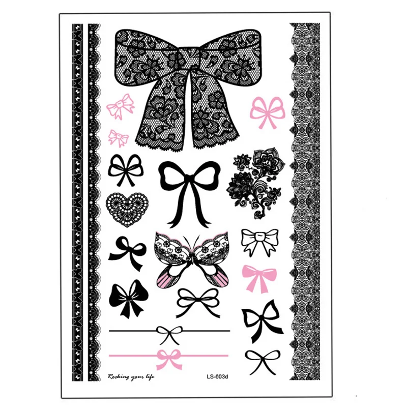 21 X 15 CM Sized Sexy Cool Beauty Tattoo Laciness style Waterproof Hot Temporary Stickers |