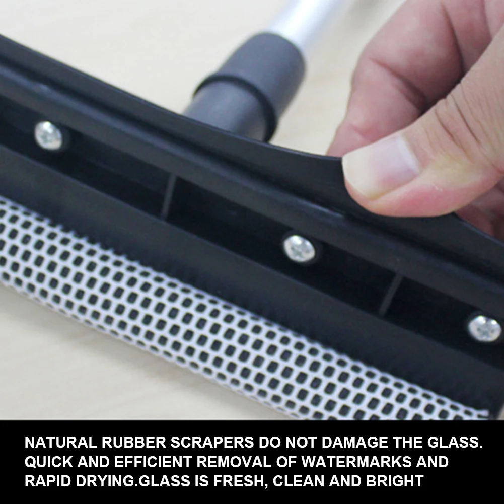 

Window Handle Cleaning Brush Non-Telescopic Rod Glass Squeegee Cleaner Wiper For Home Cars Stainless Steel Car Window Squeegee