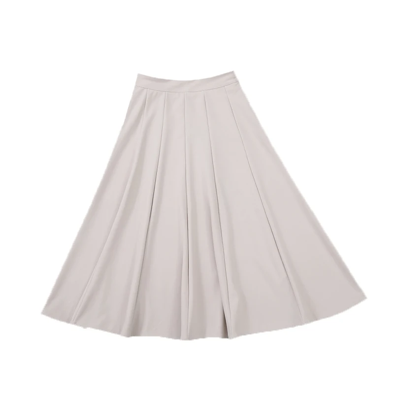 

Women's Skirt 2021 Spring New Long A- Line Solid Color Big Pendulum High Waist Long Skirt Skirt