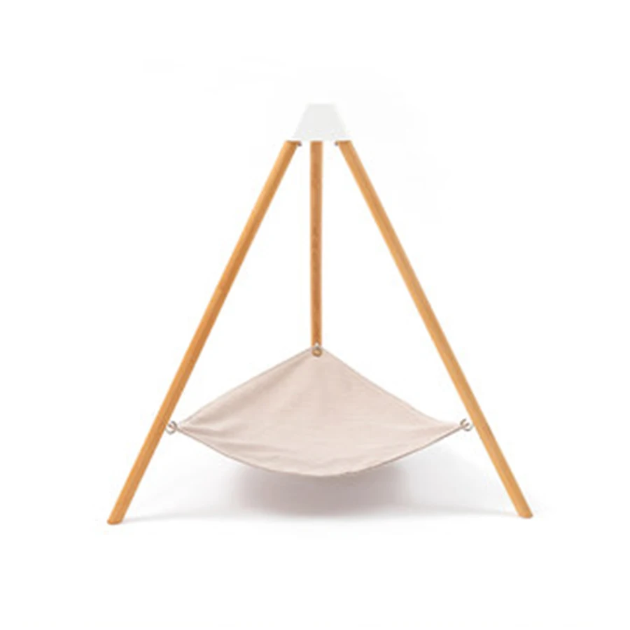 Простая подвесная кровать для домашних животных со штативом кровать-гамак кошек