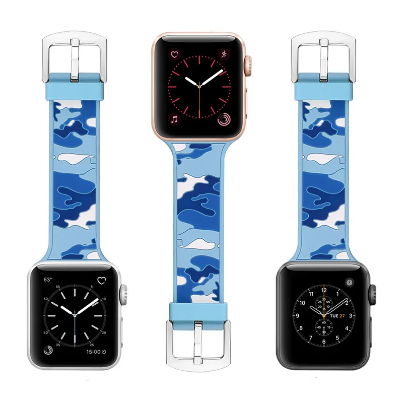 Ремешок Apple 38/40/42/44 мм силиконовый браслет для наручных часов iWatch серии 4 версия 1 2 3