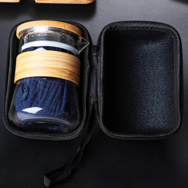 Портативный дорожный стеклянный чайный набор SENDIAN высокотемпературный новинка