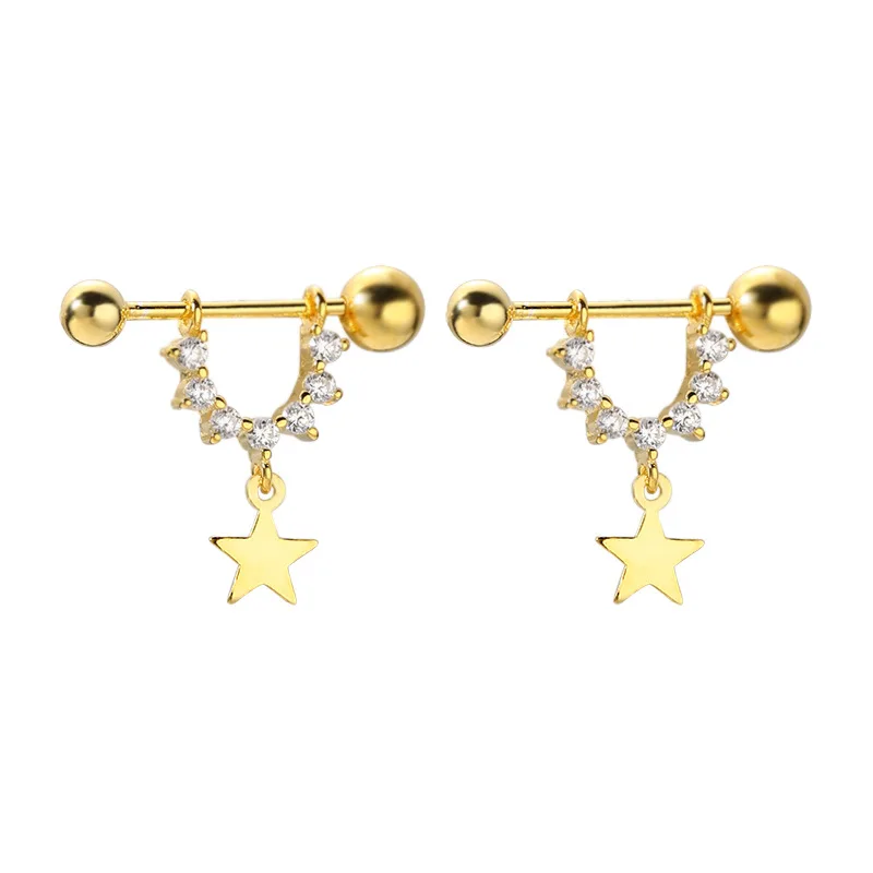 

Kinel Luxury Zircon Stone U Shape Removable Earrings for Women Girls Variety of Styles Silver 925 Jewelry