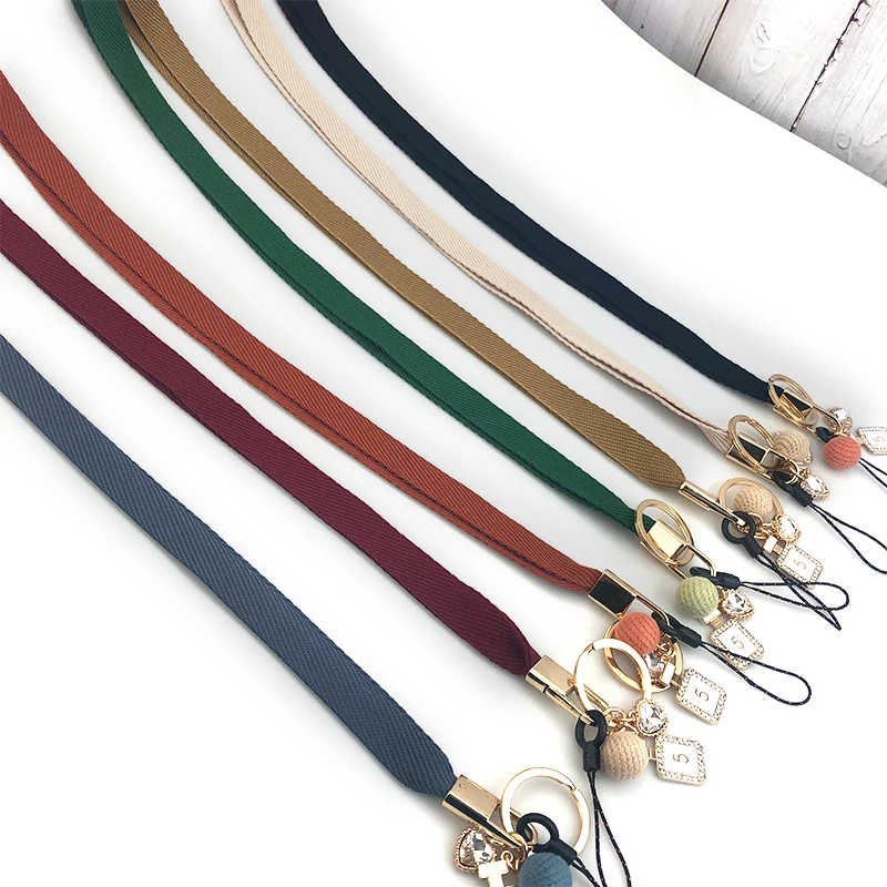 

Fashion Solid Color Soft Neck Lanyard Strap For Phone Charm Accessories Keys ID Card GymHanging Rope Camera USB Holder