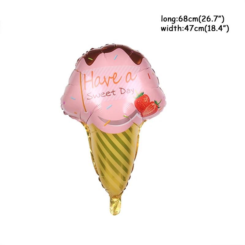 

Donuts Digital Foil Balloon Fruit IceCream Helium Balloon Candy bag Baby Shower Happy Birthday Party Decoration Boy Girl Kid Toy