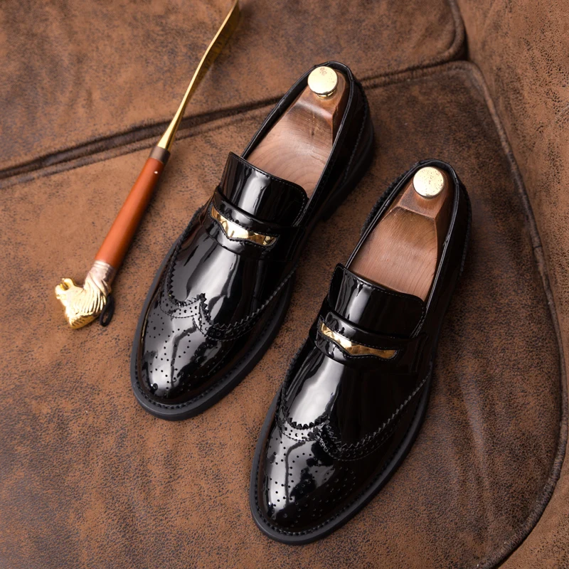 

THE OFFIC Office Shoes For Men Business Oxford Leather Casual SHOE Wedding BUSINESS Formal SOCIAL MALE MAN WED FOR ITALIAN