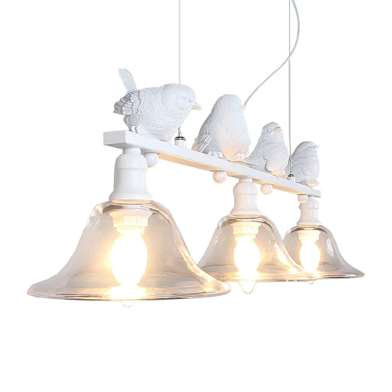 

Modern European Bird led chandelier Three light led chandelier E14 led light retro art glass led lustre chandeliers lw591005py
