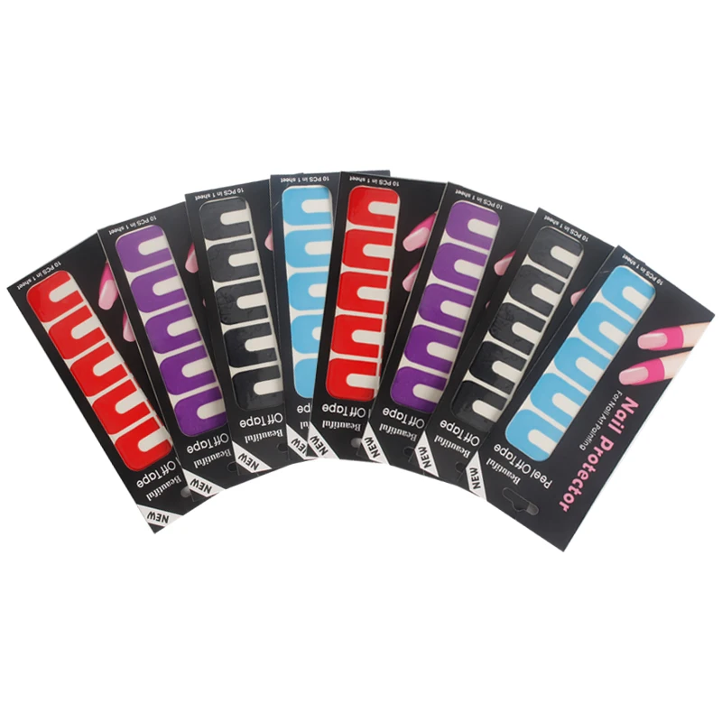 Для маникюра для кутикулы наклейка полировки краска Защита от перелива 1 лист/10