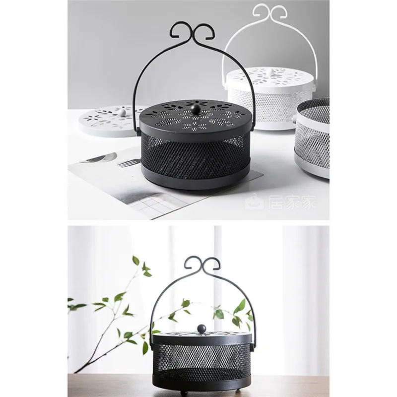 

Fireproof Hanging Mosquito Coil Box Retro Mosquito Coil Bracket Living Room Bedroom Camping Garden Mosquito Coil Frame