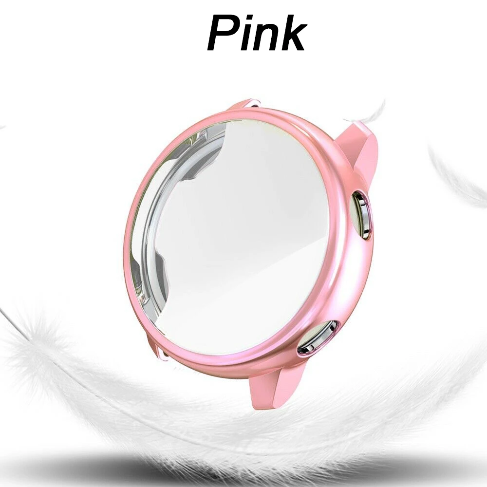 pink Противоударный защитный чехол против царапин для samsung galaxy watch active, Ультратонкий Мягкий силиконовый чехол с полной защитой - Цвет: pink