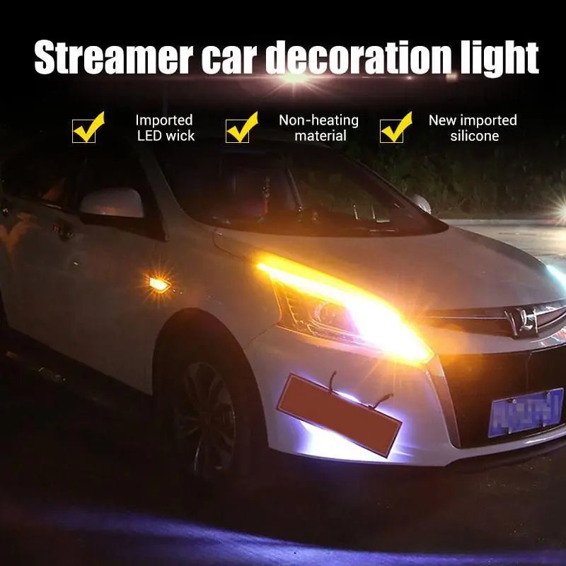 Светодиодный светильник полосы дневные ходовые огни сигнала поворота