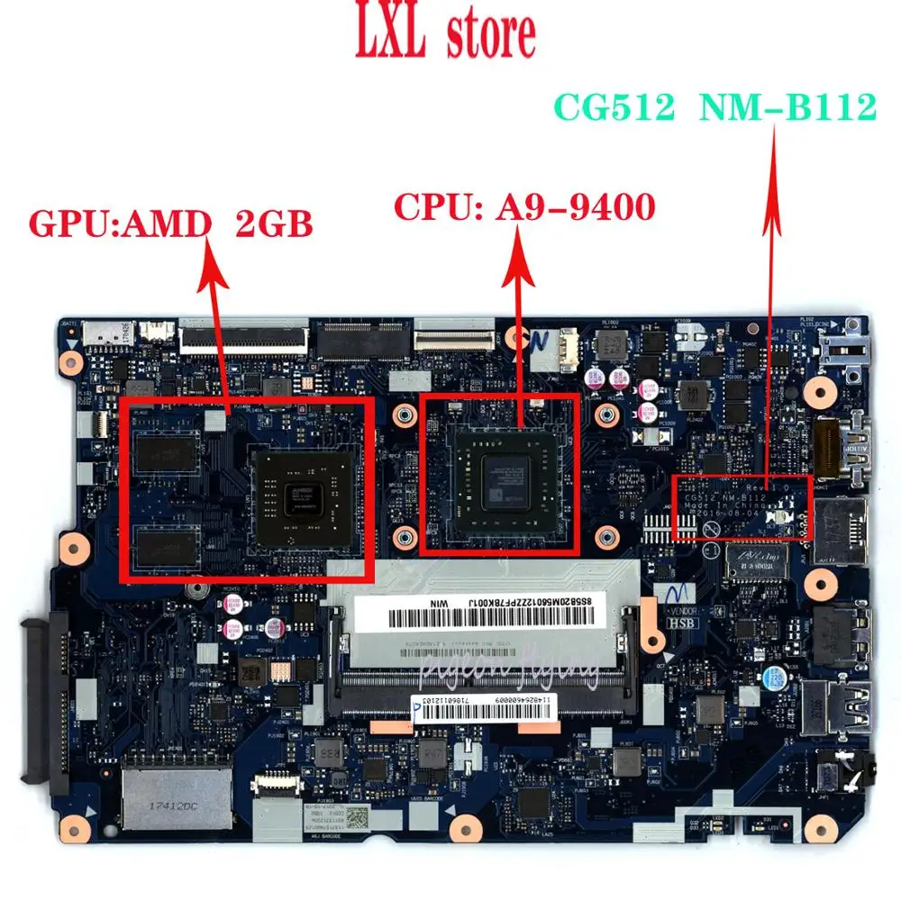 NEW CG512 NM-B112 for lenovo 110-15AST laptop motherboard SWG CPU:A9-9400 DDR4 GPU:AMD 2GB FRU 5B20M56009 5B20M56015 TYPE:80TR | Компьютеры