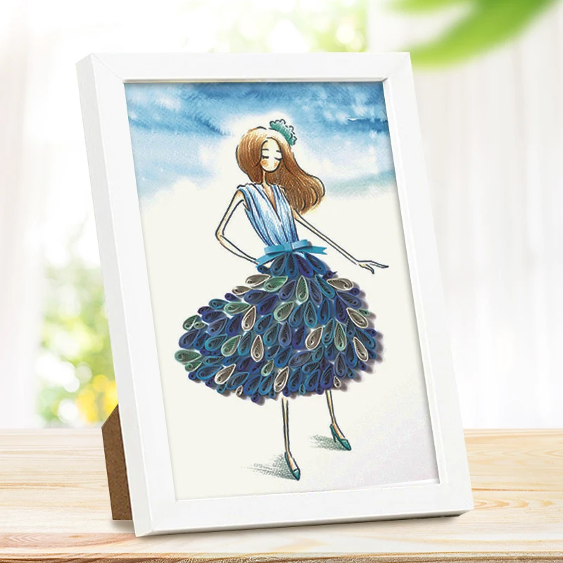 

DIY japanese origami paper Dress girl colored art home decoration gift A4 rolling paper decoupage quilling materials tools Kit