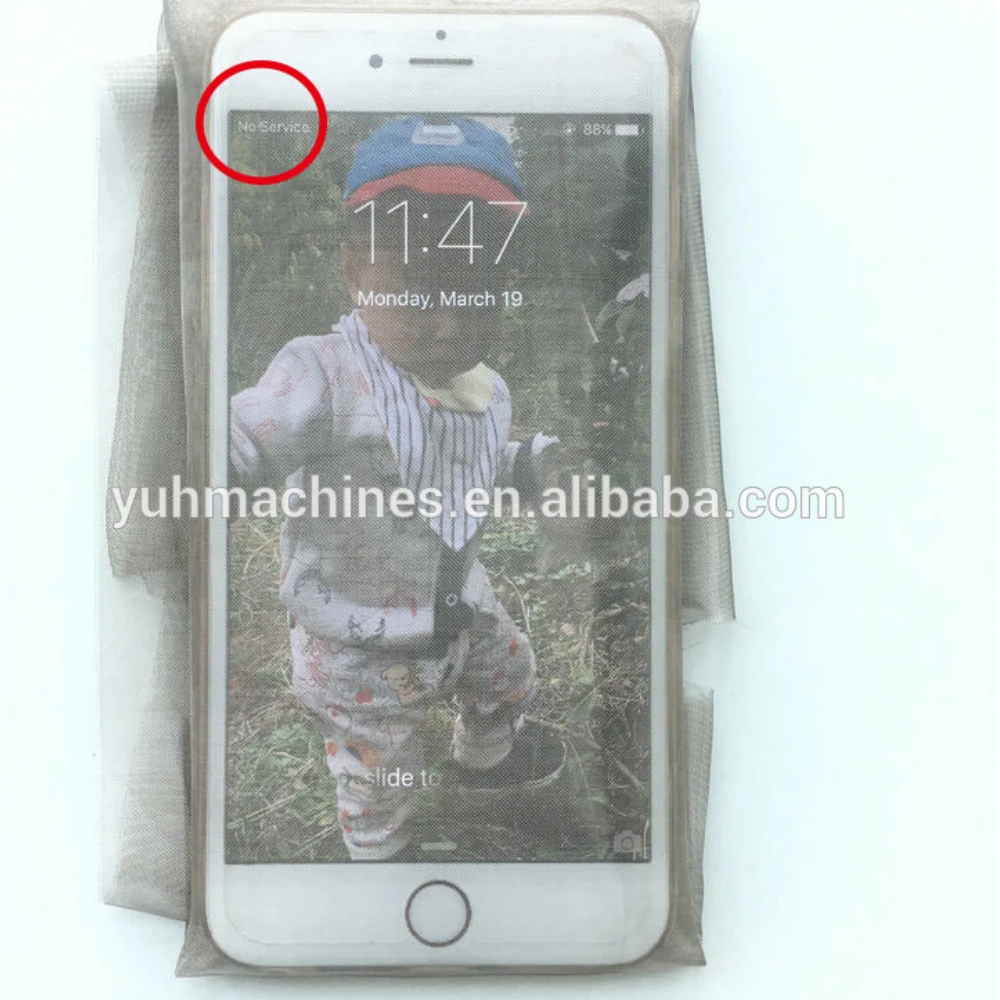 100% серебряные сетчатые волоконные ткани для блокировки RFID EMF |