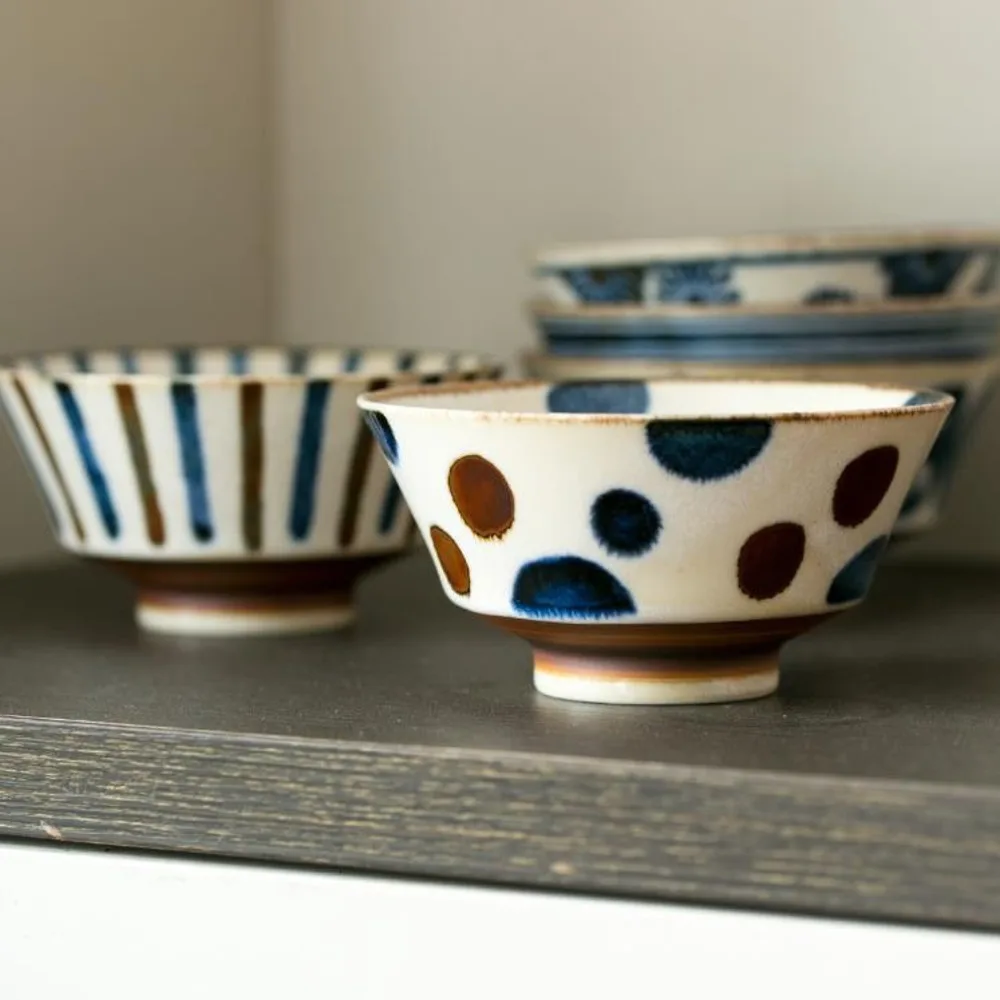 Набор столовой посуды Мино-яки lewu подглазурная посуда в японском ретро стиле