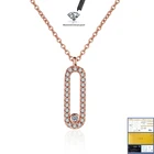 Ожерелье женское классическое с муассанитом 0,28 карата, серебро 925 пробы