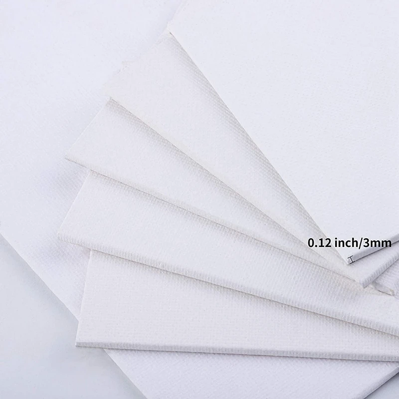

8 Pack Artist Canvas White Cotton Canvas Creative Blank Painting Panels Painting Canvas Pack for Painting
