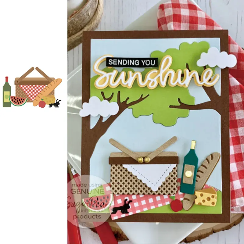 

New 2021 Life Is A Picnic Metal Cutting Dies Scrapbook Diary Decoration Stencil Embossing Template DIY Greeting Card Albums