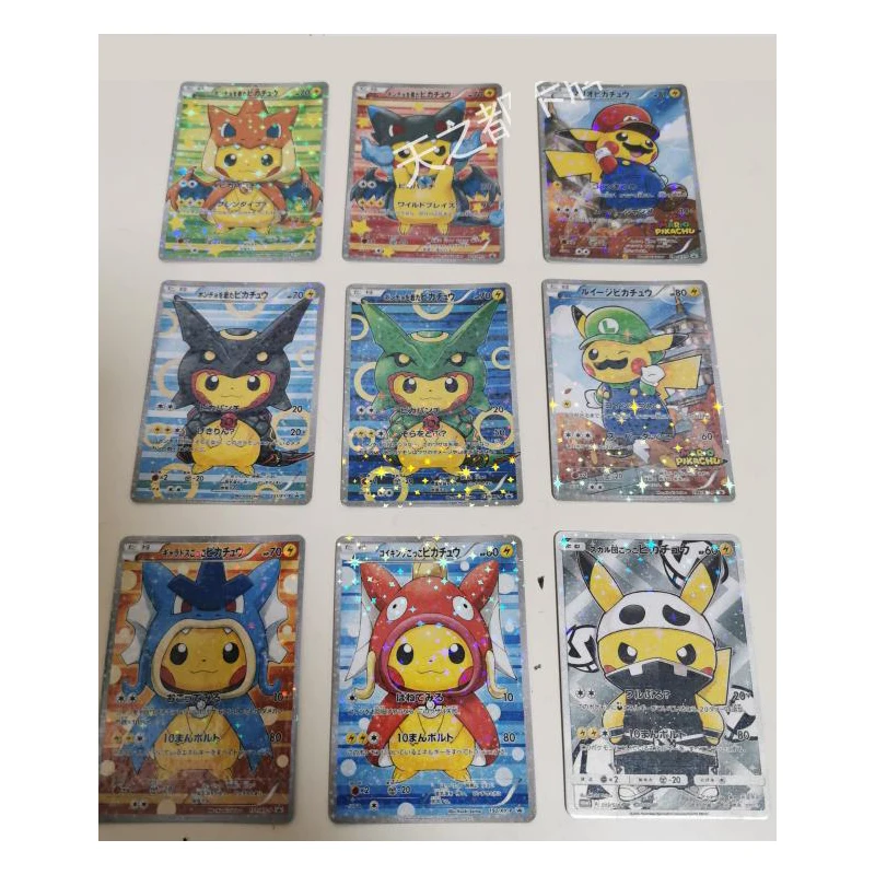 

Pokemon DIY Card Pikachu Charizard Rayquaza Magikarp Vulpix Slowpoke Collection Trading Card Game Children Toys gifts 22 style