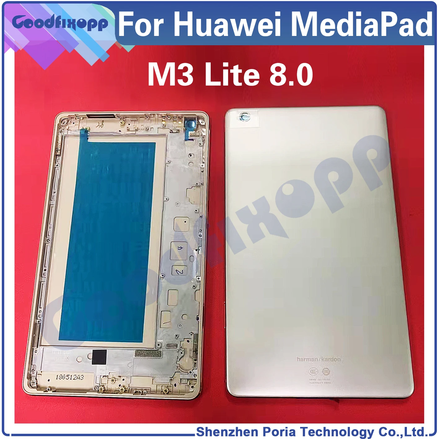 For Huawei MediaPad M3 Lite 8 Wi-Fi CPN-W09 M3Lite Wi-fi / 4G CPN-AL00 Battery Back Cover Rear Case Cover Rear Lid Parts Replace
