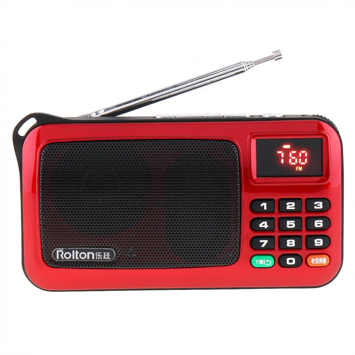 Rolton W405 карты памяти USB мини FM Elder радио Динамик с ЖК-дисплей Дисплей MP3 музыкальный