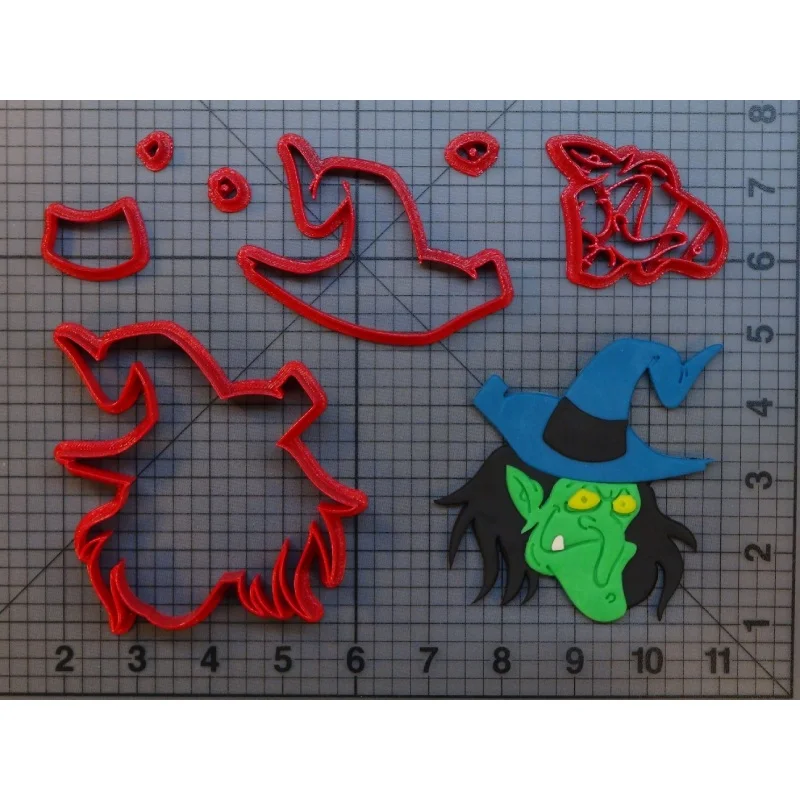 Хэллоуин Летающая ведьма призрачный колдрон форма силуэта помадные резаки для