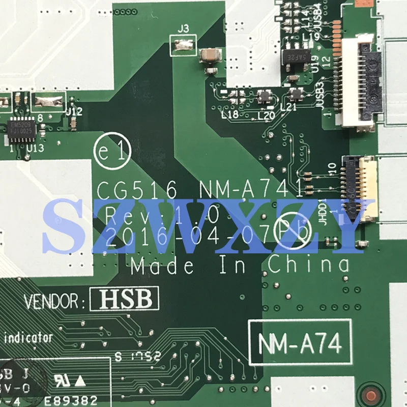 SZWXZY для Lenovo Ideapad 310-15ABR материнская плата портативного компьютера с FX9800P ЦП AMD 5B20L71658